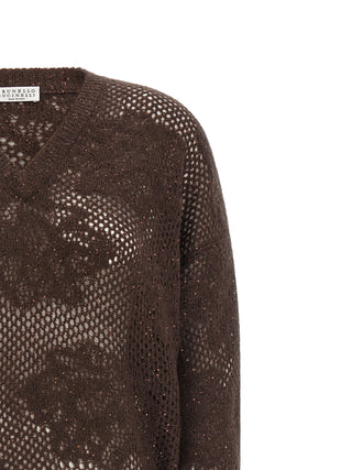 Brown Nylon Cardigan