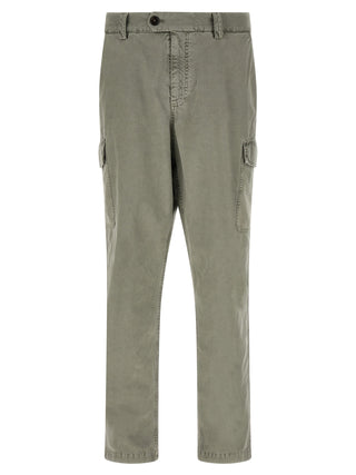 Bicolor Cotton Cargo Pants