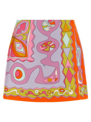 Multicolor Silk Long Skirt