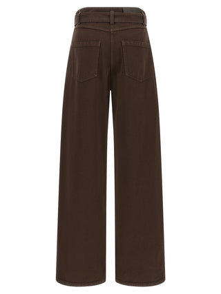 Brown Cotton Jeans Denim