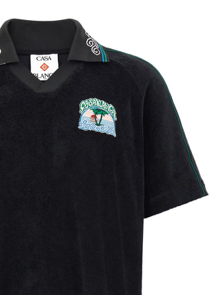 Black Cotton Polo Shirt