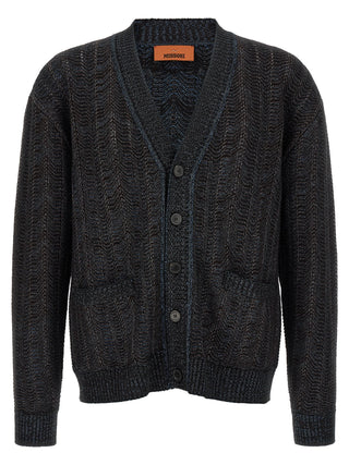 Blue Viscose Cardigan