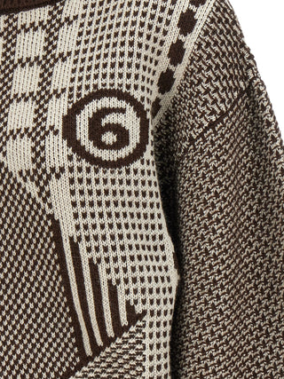 Brown Wool Short Dress