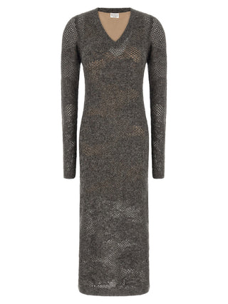 Gray Nylon Casual Dress