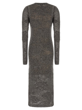 Gray Nylon Casual Dress