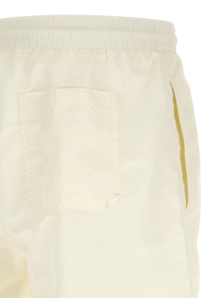 White Polyester Swim Shorts