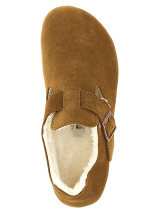 Brown Suede Leather Clogs