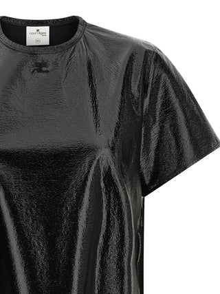 Black Viscose Short Dress
