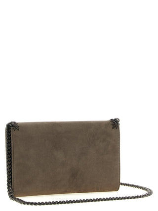 Gray Polyamide Crossbody Bag