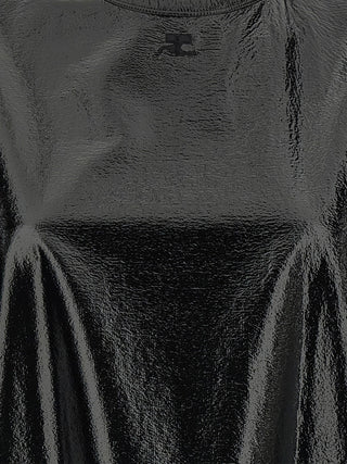 Black Viscose Short Dress