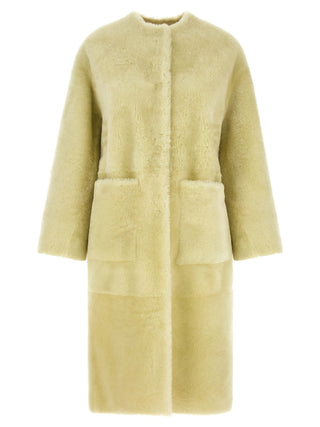 Bicolor Lamb Fur Coat
