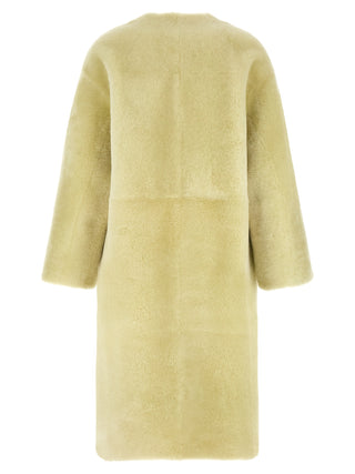 Bicolor Lamb Fur Coat