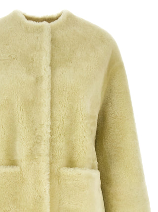 Bicolor Lamb Fur Coat