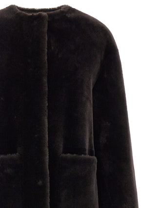 Brown Lamb Fur Coat