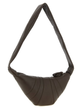 Brown Lamb Leather Shoulder Bag
