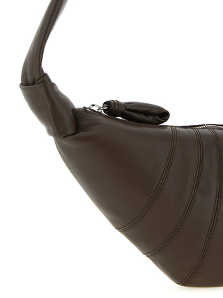Brown Lamb Leather Shoulder Bag