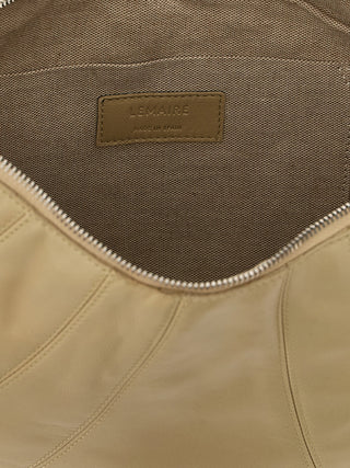 Beige Lamb Leather Shoulder Bag