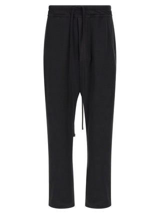 Black Cotton Casual Pants