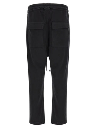 Black Cotton Casual Pants