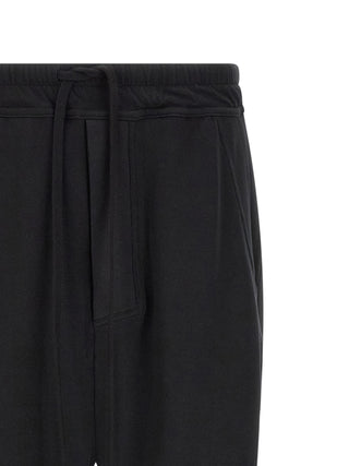 Black Cotton Casual Pants