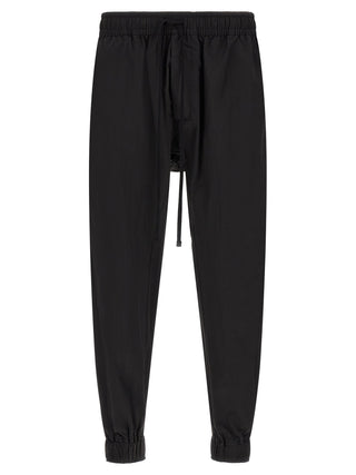Black Polyamide Casual Pants