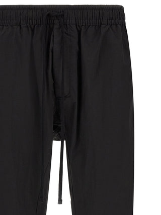 Black Polyamide Casual Pants