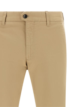 Beige Cotton Chino Pants