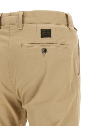 Beige Cotton Chino Pants