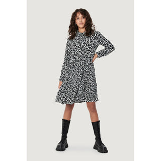 White Polyester Midi Dress