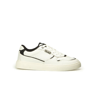 Black And White Leather Low Top Sneakers