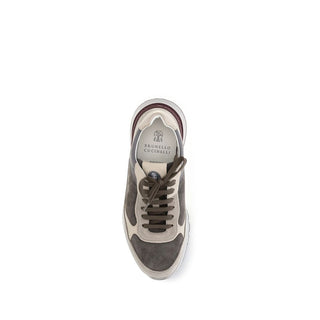 Gray Calf Leather Bos Taurus Athletic Sneakers