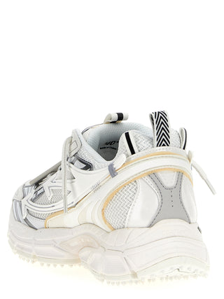 White Polyethylene Athletic Sneakers
