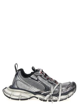 Gray Polyethylene Athletic Sneakers