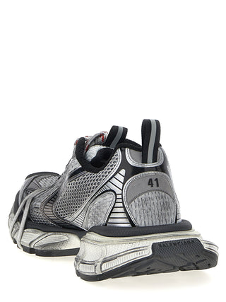 Gray Polyethylene Athletic Sneakers