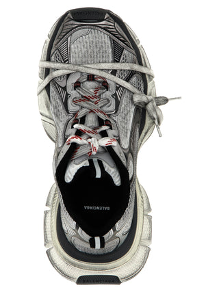 Gray Polyethylene Athletic Sneakers