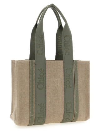 Bicolor Linen Tote Bag