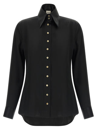 Black Acetate Blouse