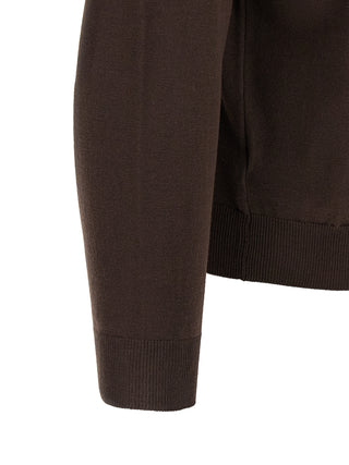 Brown Virgin Wool Cardigan