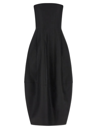 Black Wool Long Dress