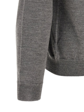 Gray Virgin Wool Cardigan