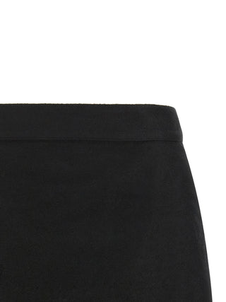 Black Ramie Long Skirt
