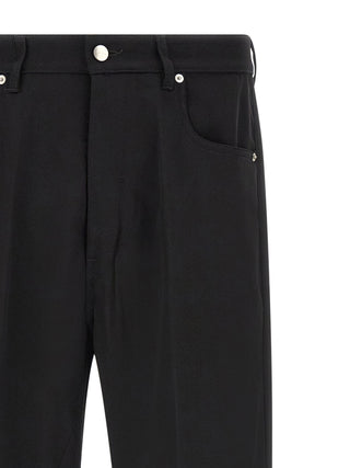 Black Cotton Relaxed Fit Jeans