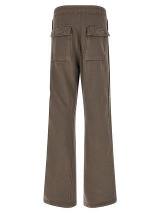 Gray Cotton Flared Pants