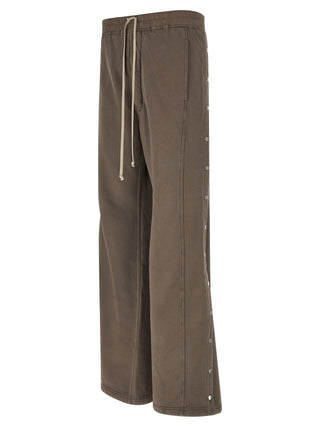 Gray Cotton Flared Pants