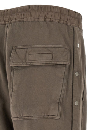 Gray Cotton Flared Pants