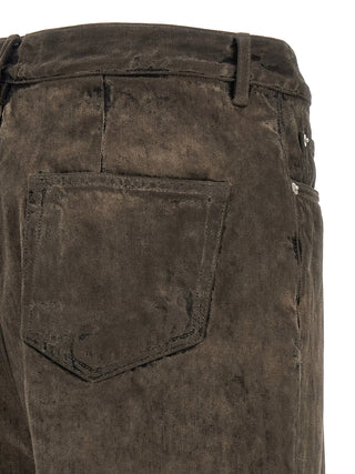 Gray Cotton Bootcut Jeans