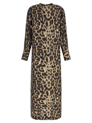 Brown Silk Long Dress