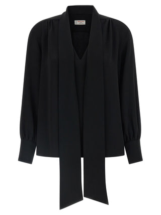 Black Triacetate Blouse