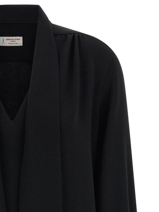 Black Triacetate Blouse