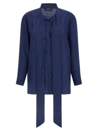 Blue Silk Blouse
